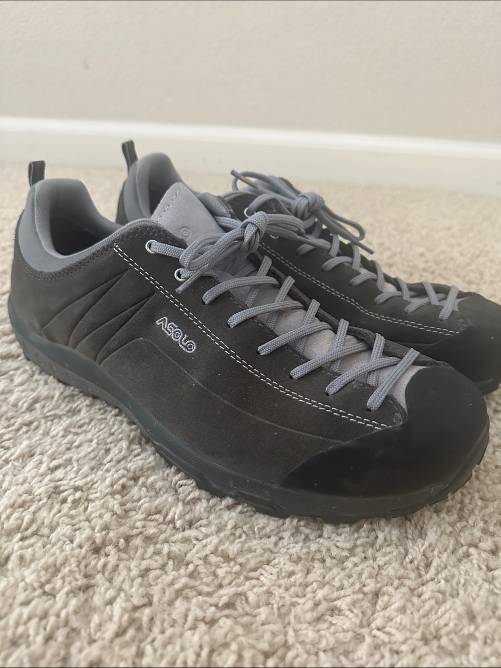 Asolo Men's Dark Gray Suede Trail Sneakers